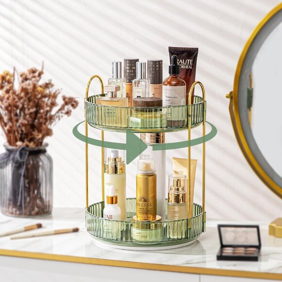 Women's Rotating Makeup Organizer, 360° Spinning Makeup Storage Holder - Picture 1 of 6